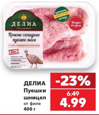 ДЕЛИА Пуешки шницел