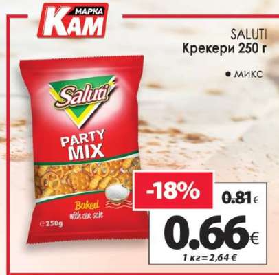 SALUTI Крекери 250 г