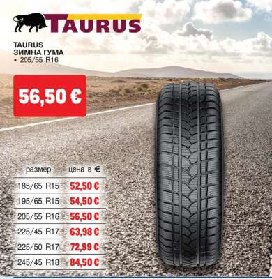 TAURUS ЗИМНА ГУМА 205/55 R16