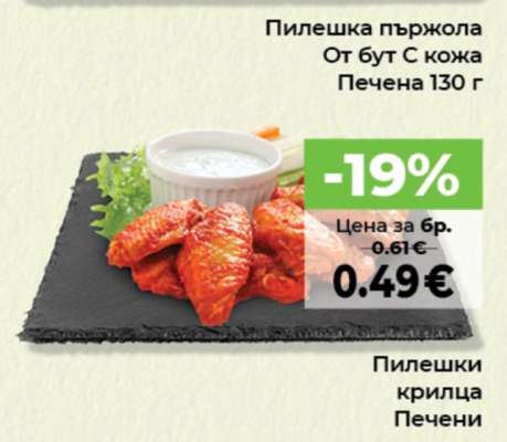 Пилешки крилца Печени