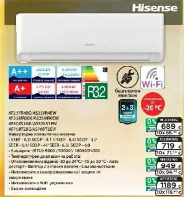 Hisense KF25YR4BG/AS25YR4EW