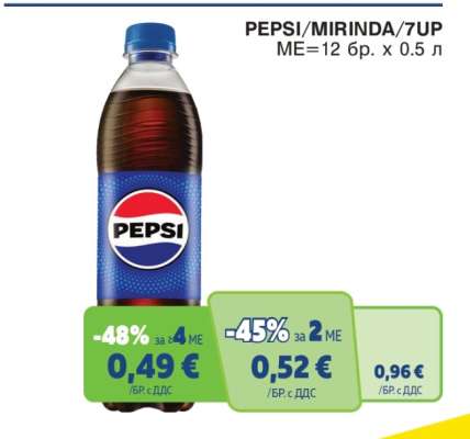 PEPSI, MIRINDA, 7UP