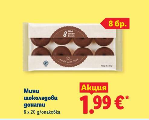 Мини шоколадови донати
