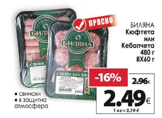 БИЛЯНА Кюфтета или Кебапчета