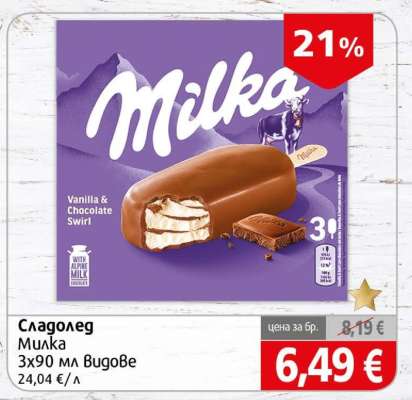 Сладолед Милка