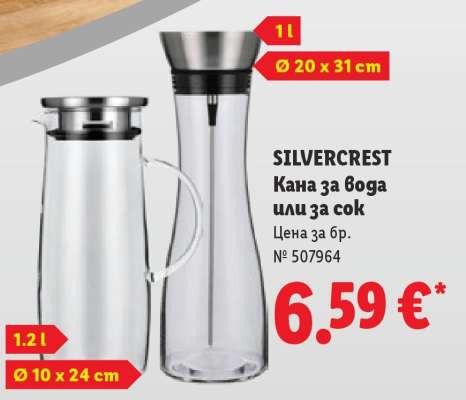 SILVERCREST Кана за вода или за сок